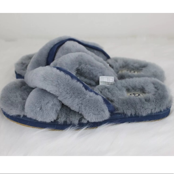 UGG ABELA GEYSER COLOR SHEEPSKIN SLIDES SLIPPERS - Picture 4 of 7